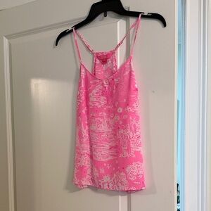 Lilly Pulitzer Pink and White Women's Top